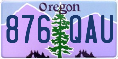OR license plate 876QAU