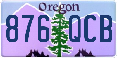 OR license plate 876QCB