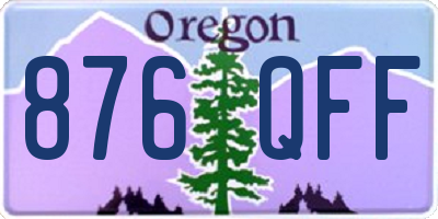 OR license plate 876QFF