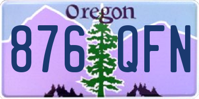 OR license plate 876QFN