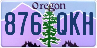 OR license plate 876QKH
