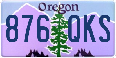 OR license plate 876QKS