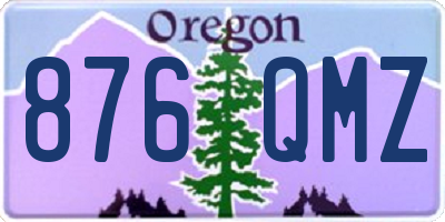 OR license plate 876QMZ