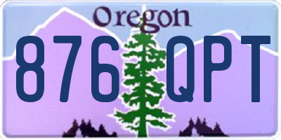 OR license plate 876QPT