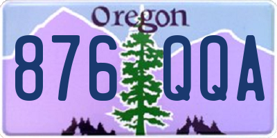 OR license plate 876QQA