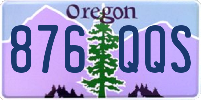OR license plate 876QQS