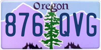 OR license plate 876QVG