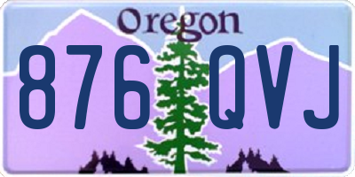 OR license plate 876QVJ