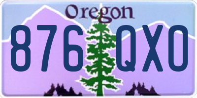 OR license plate 876QXO
