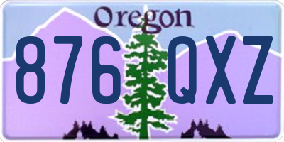 OR license plate 876QXZ
