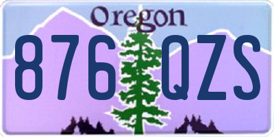 OR license plate 876QZS
