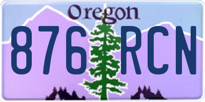 OR license plate 876RCN