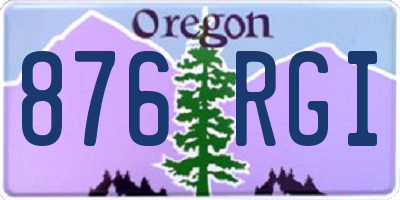 OR license plate 876RGI