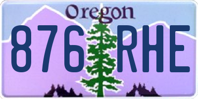 OR license plate 876RHE