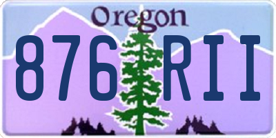 OR license plate 876RII