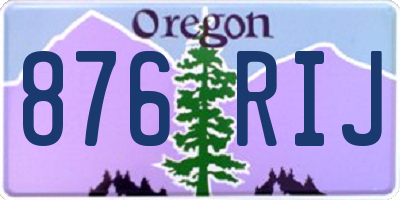 OR license plate 876RIJ