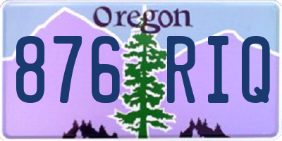 OR license plate 876RIQ