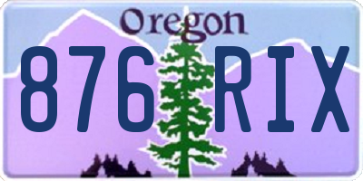 OR license plate 876RIX