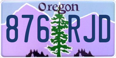 OR license plate 876RJD