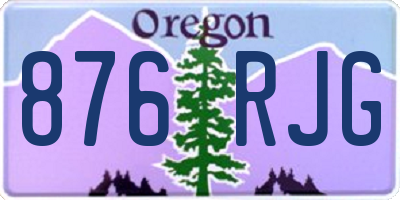 OR license plate 876RJG