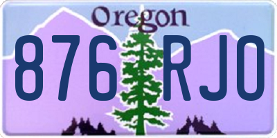 OR license plate 876RJO