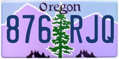OR license plate 876RJQ