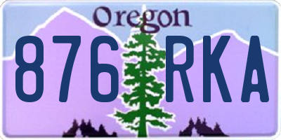 OR license plate 876RKA