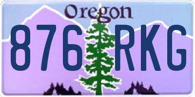 OR license plate 876RKG