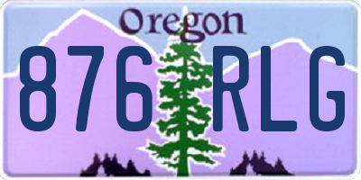 OR license plate 876RLG