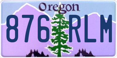 OR license plate 876RLM