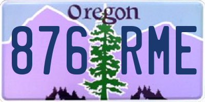 OR license plate 876RME