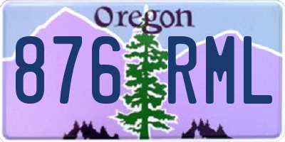 OR license plate 876RML