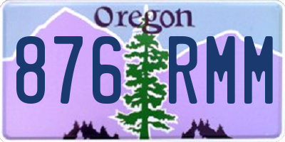 OR license plate 876RMM