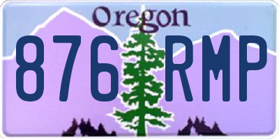 OR license plate 876RMP