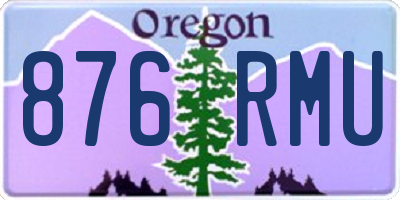 OR license plate 876RMU