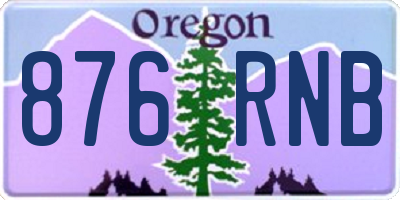 OR license plate 876RNB