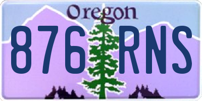 OR license plate 876RNS