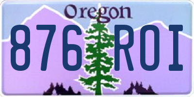 OR license plate 876ROI
