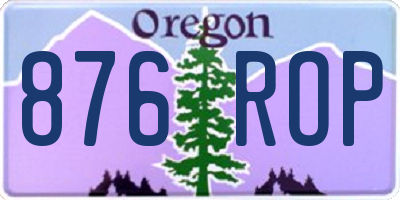 OR license plate 876ROP