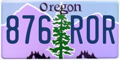 OR license plate 876ROR