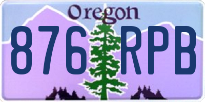 OR license plate 876RPB