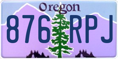 OR license plate 876RPJ
