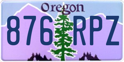 OR license plate 876RPZ