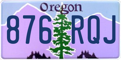OR license plate 876RQJ