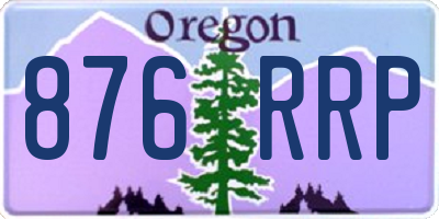 OR license plate 876RRP