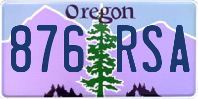 OR license plate 876RSA