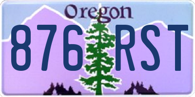 OR license plate 876RST