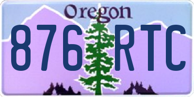 OR license plate 876RTC
