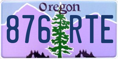 OR license plate 876RTE