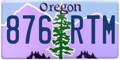 OR license plate 876RTM